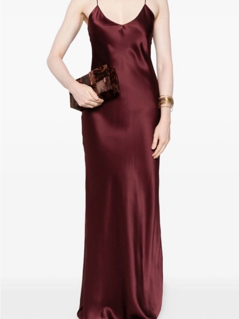 Nili  Lotan Cami Gown in Deep Burgundy